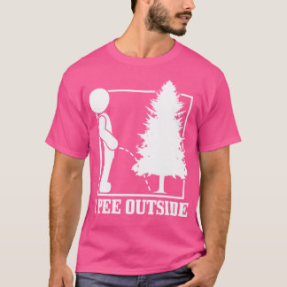 I Pee Outside Funny Outdoor Camping Hiking Hiker C T-Shirt