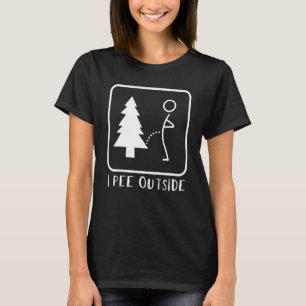 I Pee Outside Tshirt Funny Camping