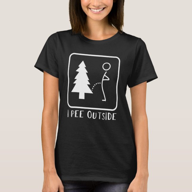 I Pee Outside Tshirt Funny Camping (Front)