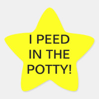I PEED IN THE POTTY! - star stickers