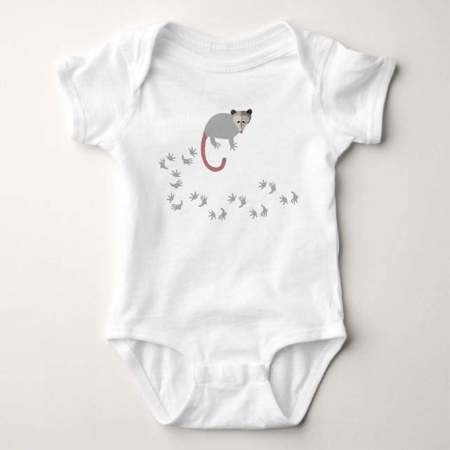 I pet an opossum baby bodysuit (Front)
