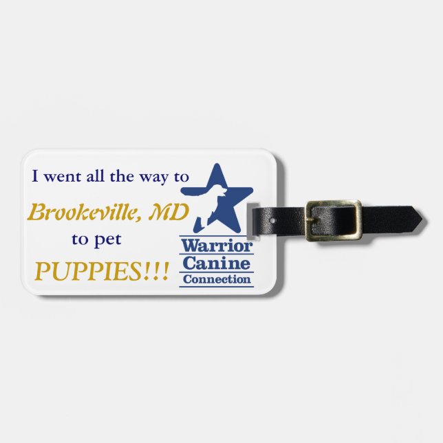 I Pet Puppies!  Luggage Tag (Front Horizontal)