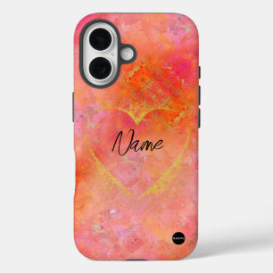 I phone Case Heart Mixed Fiery Colours HAMbWG