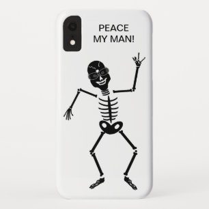 I-Phone Case, Skeleton Holding up Peace Symbol Case-Mate iPhone Case