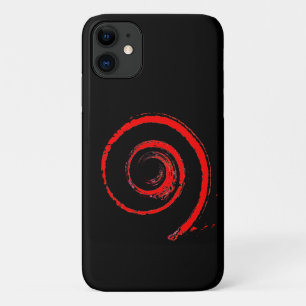 I Phone case with Red Spiral