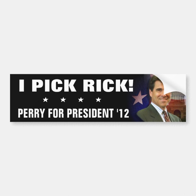 I PICK RICK BUMPER STICKER (Front)