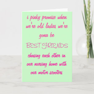 i pinky promise... Greetings Card