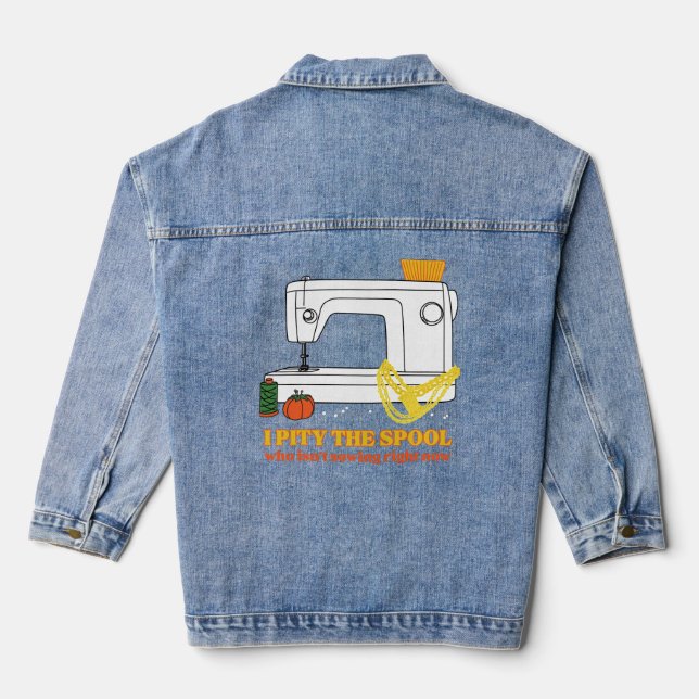 I Pity the Spool - Denim Jacket (Back)