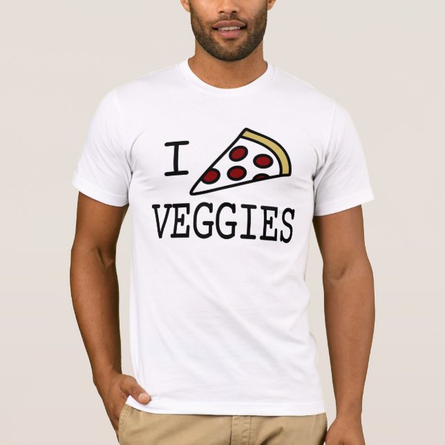 I Pizza Veggies T-Shirt (Front)