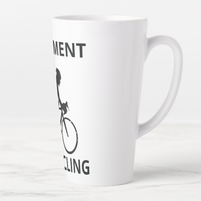 I plan on cycling when i retire latte mug (Right)