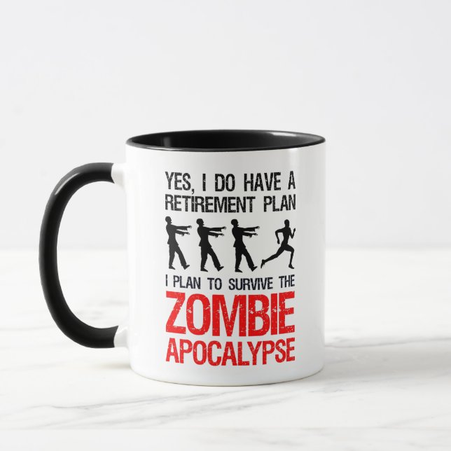 I Plan To Survive The Zombie Apocalypse Mug (Left)