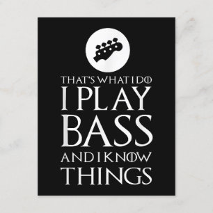 I Play Bass Funny Bass Guitar Enclosure Card