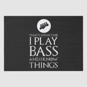 I Play Bass Funny Bass Guitar Tissue Paper