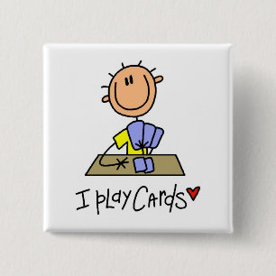I Play Cards Tshirts and Gifts 15 Cm Square Badge
