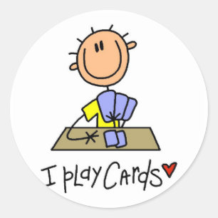 I Play Cards Tshirts and Gifts Classic Round Sticker