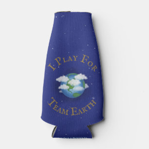 "I Play For Team Earth" Custom Global Awareness Bottle Cooler