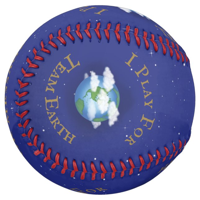 "I Play For Team Earth" Global Activism Custom Softball (Front Left)