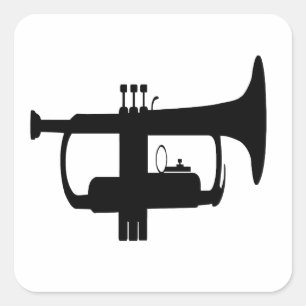 I play heavy metal Tuba Square Sticker