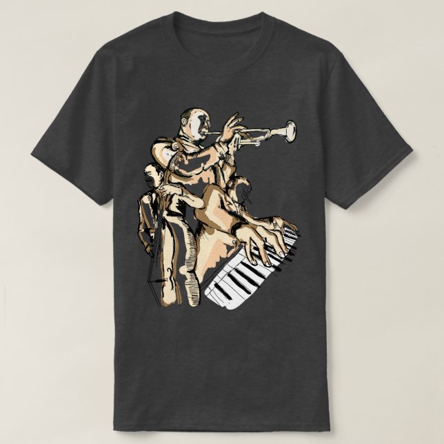 I Play Jazz Music T-Shirt (Design Front)