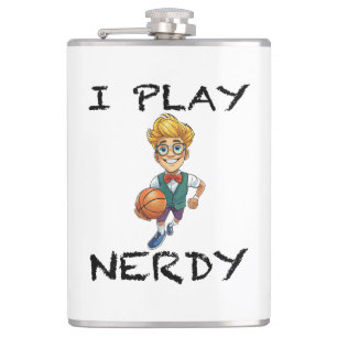 I Play Nerdy Hip Flask