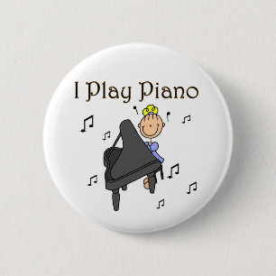 I Play Piano T-shirts and Gifts 6 Cm Round Badge