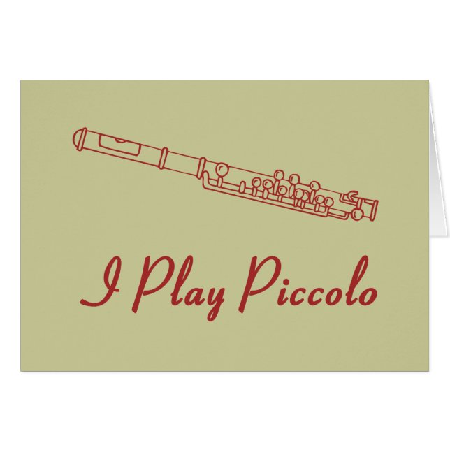 I Play Piccolo (Front Horizontal)