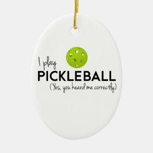 I Play Pickleball Ceramic Tree Decoration