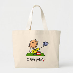 I Play Poker Large Tote Bag