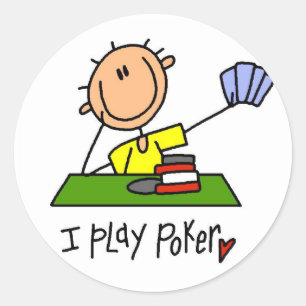 I Play Poker Tshirts and Gifts Classic Round Sticker