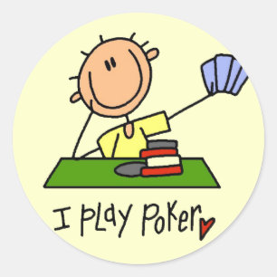 I Play Poker Tshirts and Gifts Classic Round Sticker