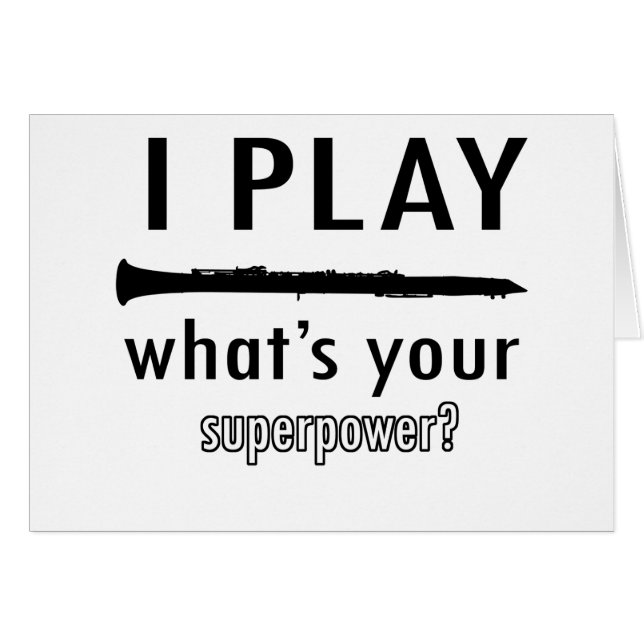 I play the Clarinet (Front Horizontal)