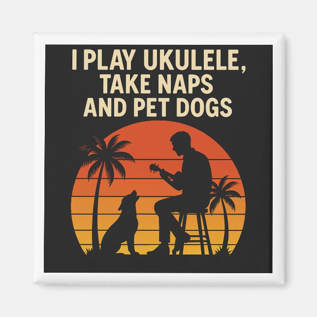 I play ukulele - magnet (Front)