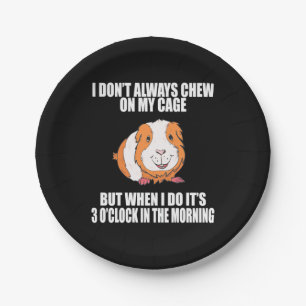 I Play With Guine Pig In The Morning Paper Plate