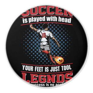I Played Football With My Head Ceramic Knob