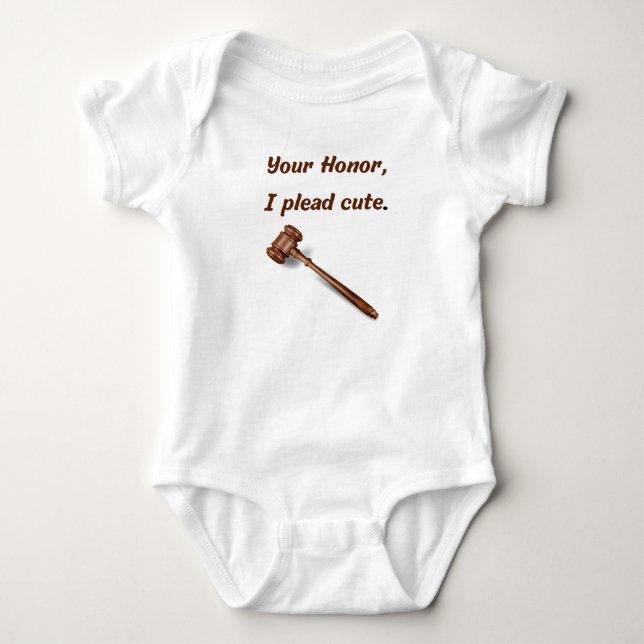 I Plead Cute. Baby Bodysuit (Front)