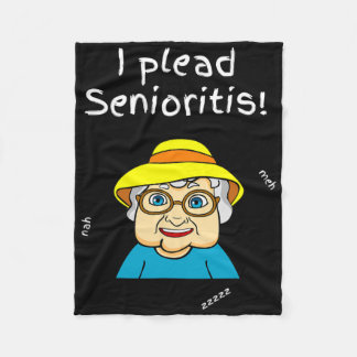 I Plead Senioristis. Old Senior Man Woman Aging He Fleece Blanket