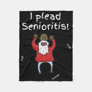 I Plead Senioristis. Old Senior Man Woman Aging He Fleece Blanket