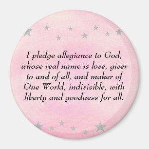 I pledge allegiance to God, magnet