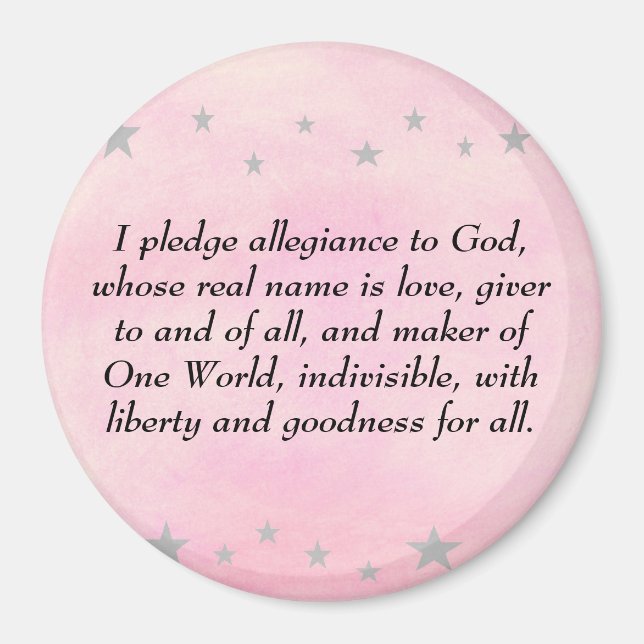 I pledge allegiance to God, magnet (Front)