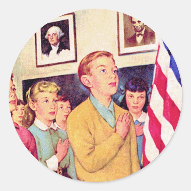 I Pledge Allegiance To the Flag Classic Round Sticker (Front)