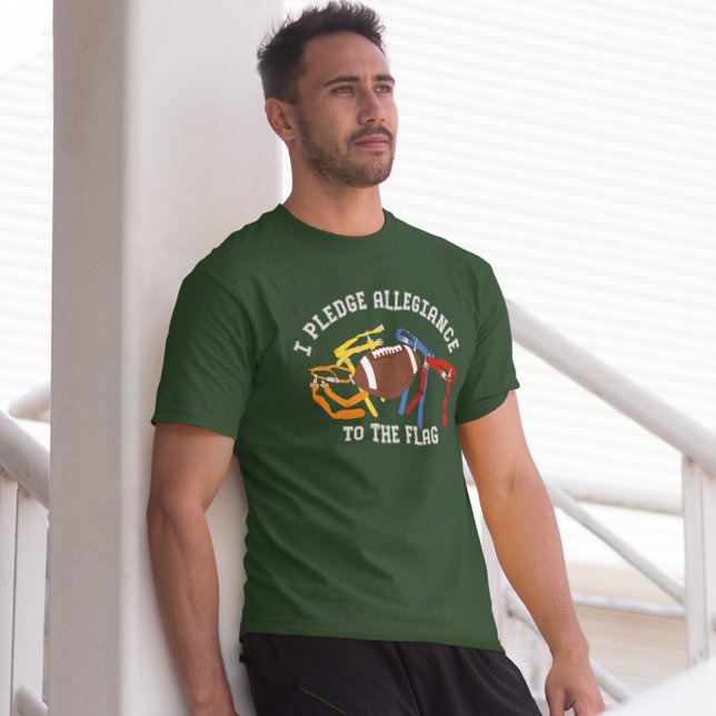 I Pledge Allegiance to the Flag Football Graphic T-Shirt (Creator Uploaded)
