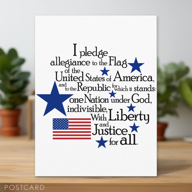 I pledge Allegiance to the flag Postcard (Postcard)