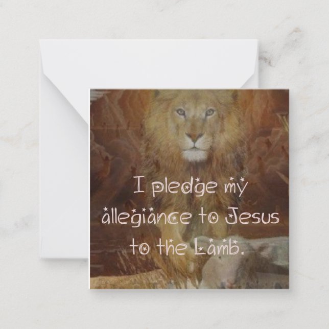 I pledge my allegiance to Jesus greeting card (Front)