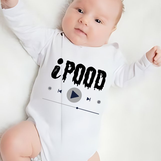 I pood Funny Baby Bodysuit (Creator Uploaded)