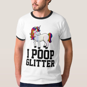I POOP GLITTER UNICORN T-SHIRTS TEES