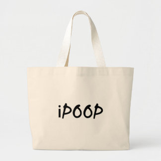 i poop large tote bag
