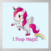I Poop Magic Funny Unicorn Saying