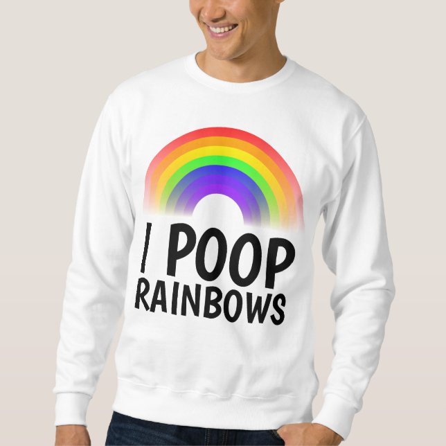 I POOP RAINBOWS Funny T-shirts (Front)