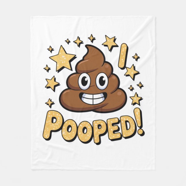 I Pooped Fleece Blanket (Front)