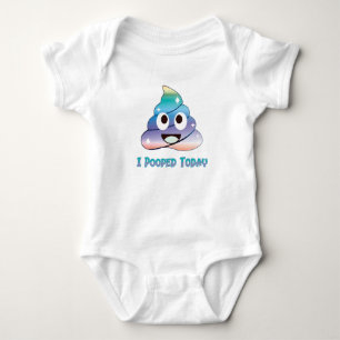 i pooped today baby bodysuit